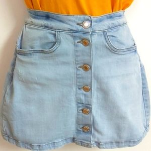 3 for $25 Bundle Sale- SWS Light Blue Denim Mini Skirt, Size Small